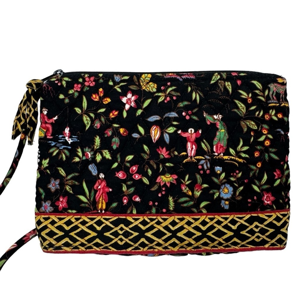 Vera‎ Bradley Petite Ming Elite Quilted Crossbody Purse Retired Floral Black - Picture 5 of 13